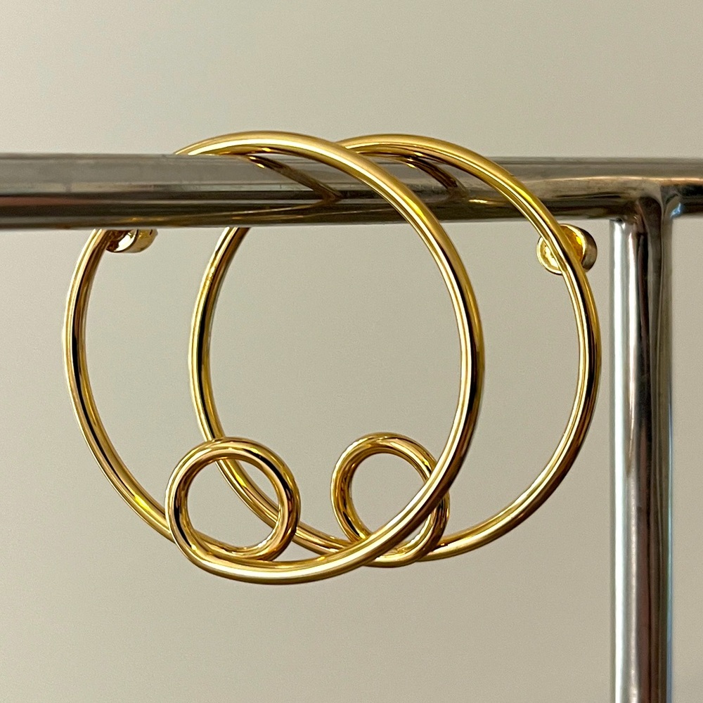 Jenny Bird Gold Loop Earrings